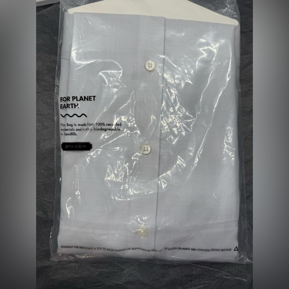 NWT Otaa Grey Weave Non-Iron Slim Fit Shirt - Picture 8 of 9